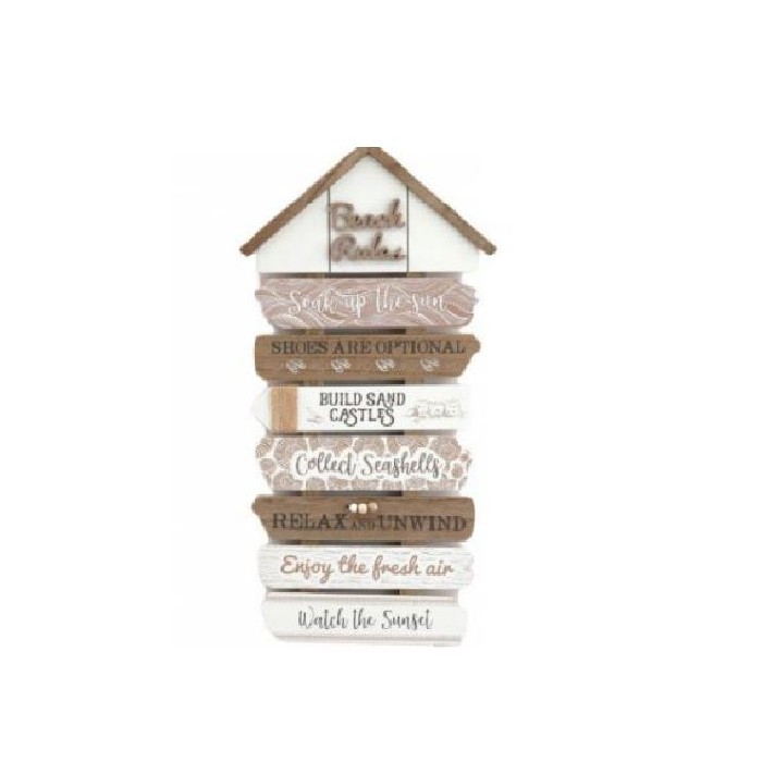 home-decor/wall-decor/beach-rules'-plaque-25cm-x-51cm
