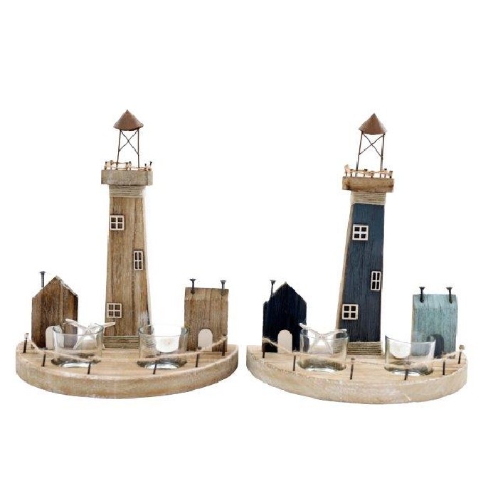 home-decor/decorative-ornaments/beach-lighthouse-tealight-holder-25cm-x-29cm-2-assorted