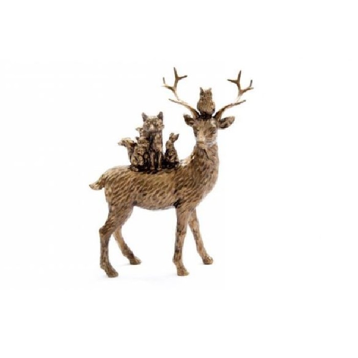 christmas/decorations/xmas-antique-gold-forest-deer-–-19cm-x-24cm