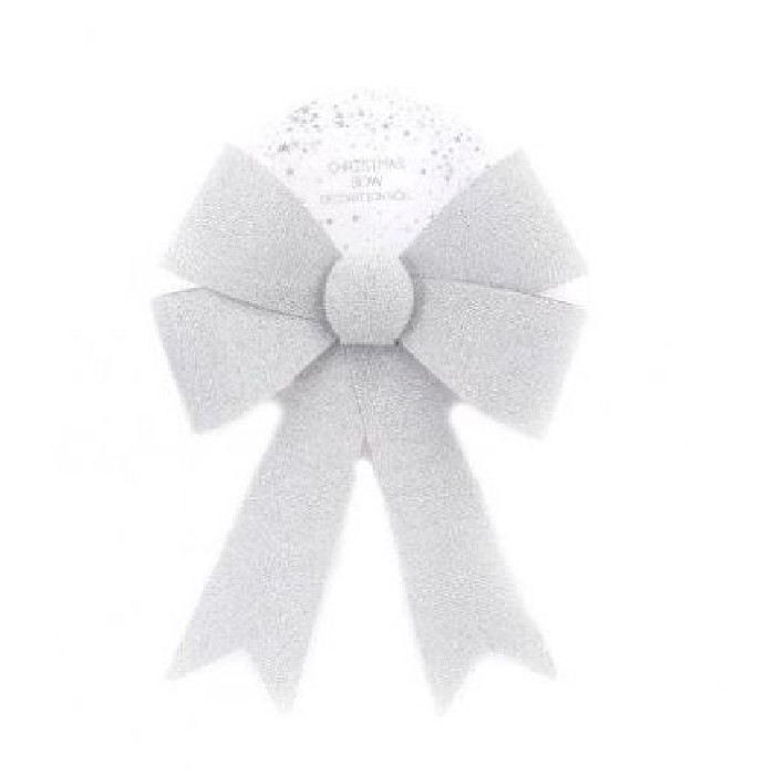 christmas/decorations/xmas-silver-glitter-bows-–-27cm-x-20cm