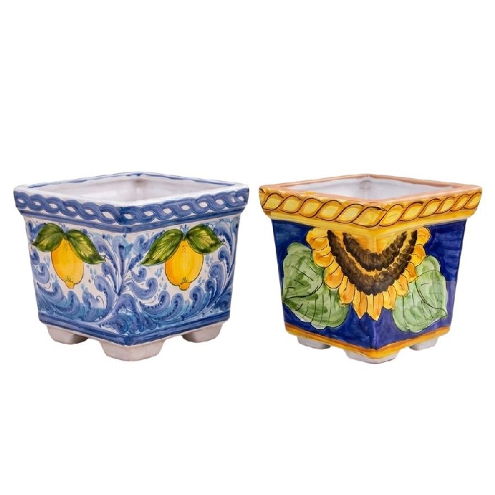 home-decor/indoor-pots-plant-stands/bristow-potteries-hand-painted-square-pot-20cm-2-assorted