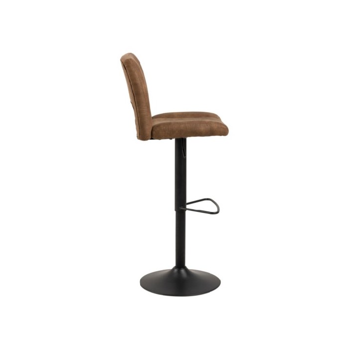 dining/dining-stools/promo-sylvia-barstool-upholstered-in-preston-light-brown-22-microfibre-with-a-black-base