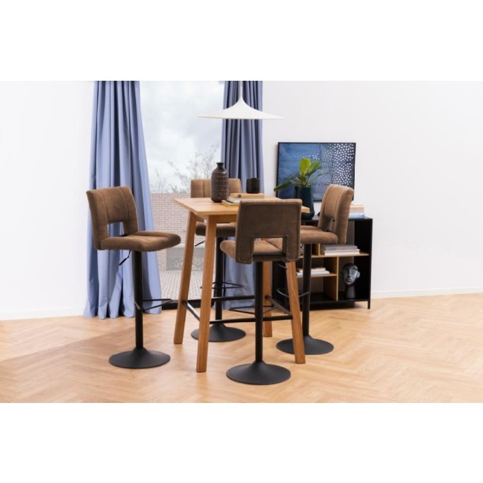 dining/dining-stools/promo-sylvia-barstool-upholstered-in-preston-light-brown-22-microfibre-with-a-black-base