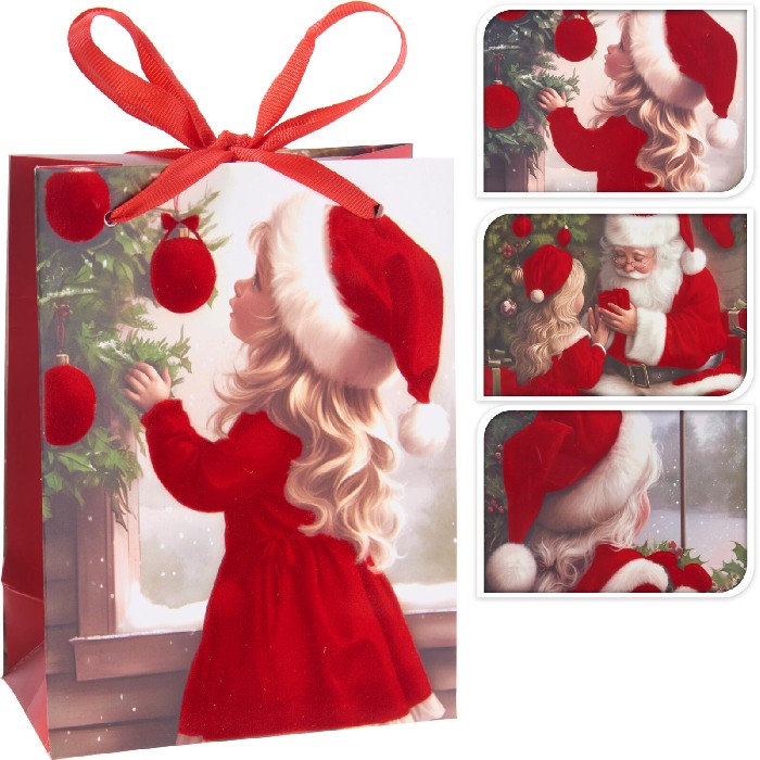 christmas/wrapping-paper-ribbons/christmas-gift-bag-girl-26cm-x-32cm-3-assorted