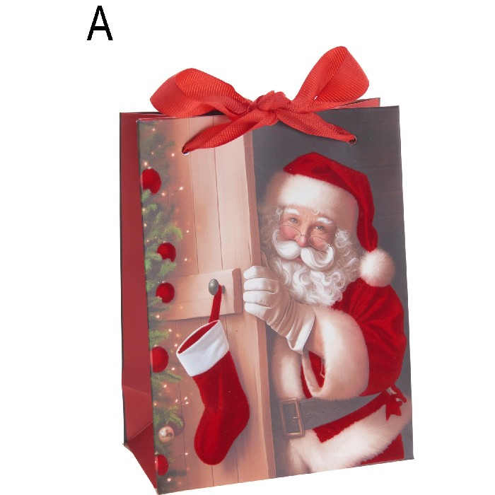 christmas/wrapping-paper-ribbons/christmas-gift-bag-santa-12cm-x-16cm-2-assorted