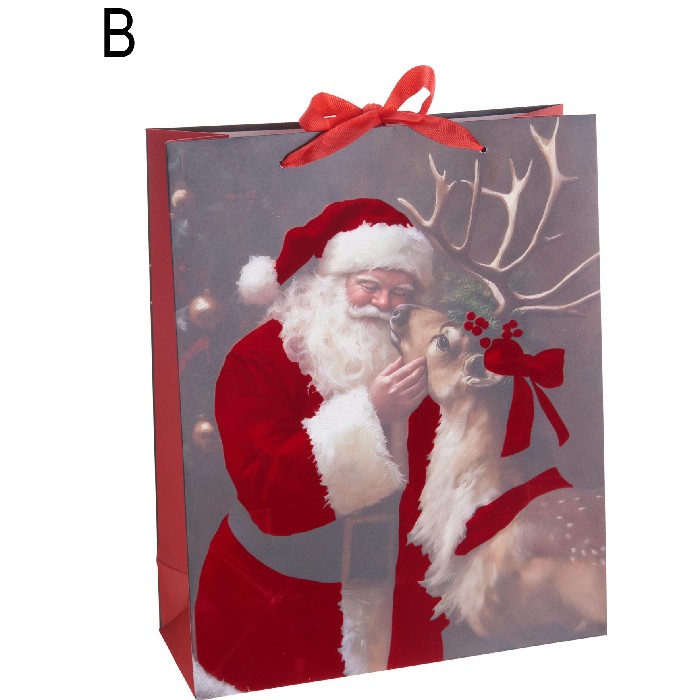 christmas/wrapping-paper-ribbons/christmas-gift-bag-santa-26cm-x-32cm-2-assorted