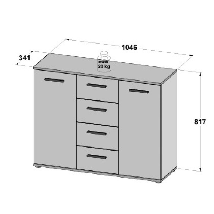 bedrooms/chest-of-drawers/tokio-chest-with-2-doors-and-4-drawers-finished-in-mud-and-black-oak