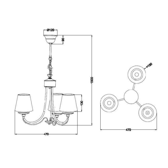 lighting/chandelier-pendant-lighting/trio-cortez-chandeleir-3xe14-matt-white