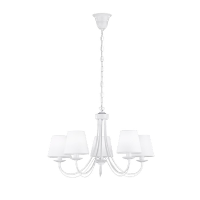 lighting/chandelier-pendant-lighting/trio-cortez-chandeleir-5xe14-matt-white