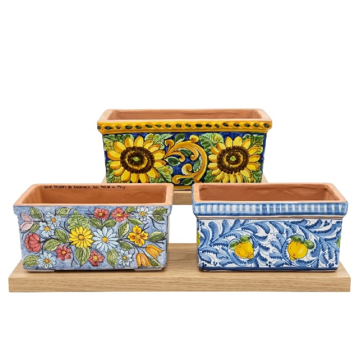 home-decor/indoor-pots-plant-stands/bristow-potteries-hand-painted-ceramic-trough-premium-20cm-x-13cm-3-assorted
