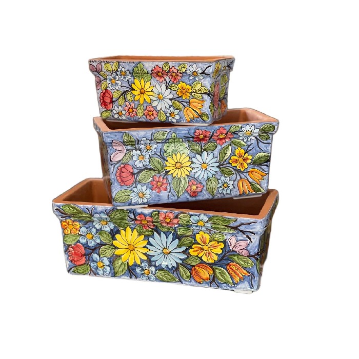 home-decor/indoor-pots-plant-stands/bristow-potteries-hand-painted-ceramic-trough-premium-20cm-x-13cm-3-assorted