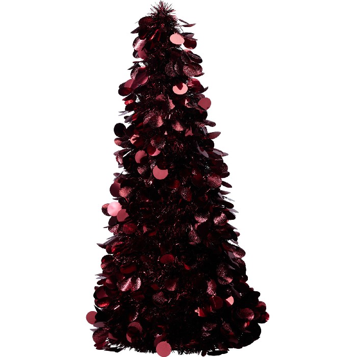 christmas/tinsel-garlands/christmas-tinsel-tree-dark-red-60cm