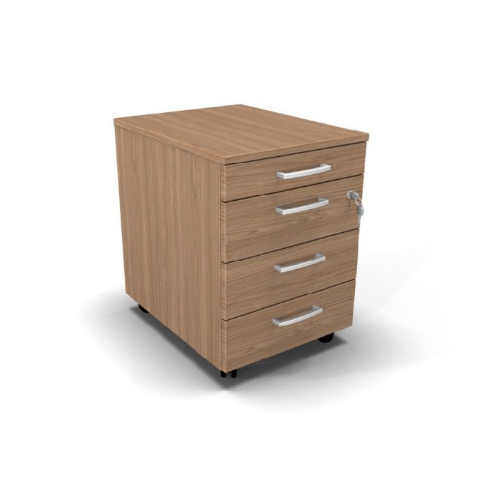 office/bookcases-cabinets/promo-drawers-on-castors-42cm-–-4-drawers-–-light-walnut
