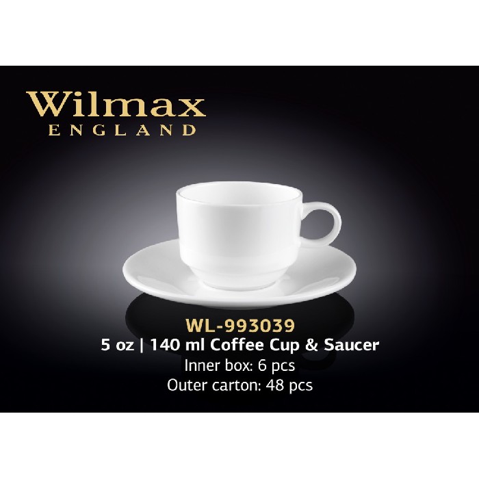 tableware/mugs-cups/wilmax-stella-coffee-cup-saucer-140ml-wl993039ab