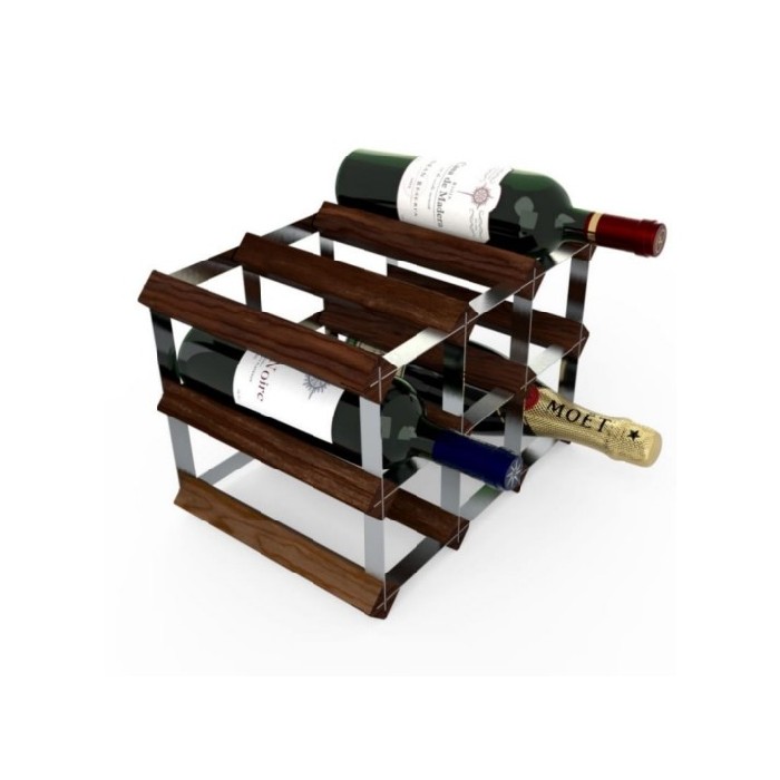 kitchenware/racks-holders-trollies/dark-pine-9-bottles-wine-rack