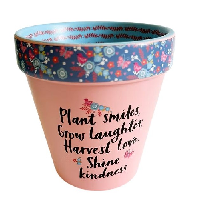 home-decor/indoor-pots-plant-stands/plant-smiles-grow-laughter-harvest-love-pot-pink