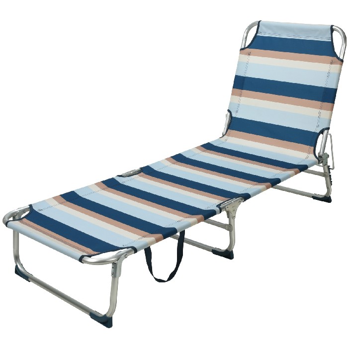 outdoor/swings-sun-loungers-relaxers/camping-bed-aluminium-blue-stripe