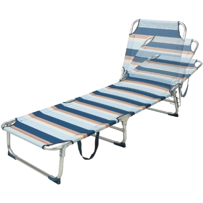 outdoor/swings-sun-loungers-relaxers/camping-bed-aluminium-blue-stripe