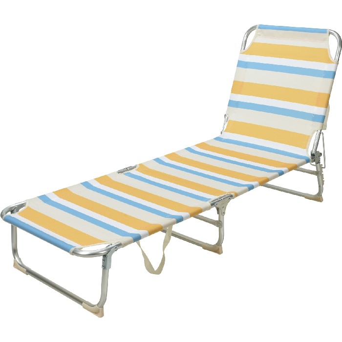 outdoor/swings-sun-loungers-relaxers/camping-bed-aluminium-yellow-stripe