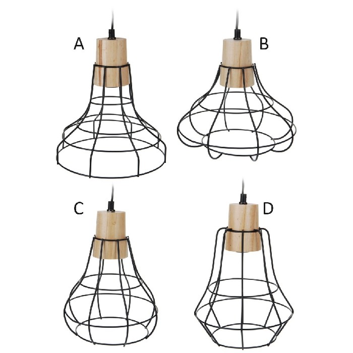 lighting/chandelier-pendant-lighting/hanging-lamp-25cm-black-e27