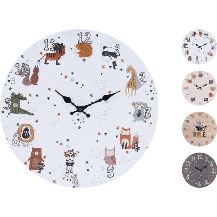 kids-and-stationery/kids-accessories-deco/wall-clock-33cm-4-assorted-designs
