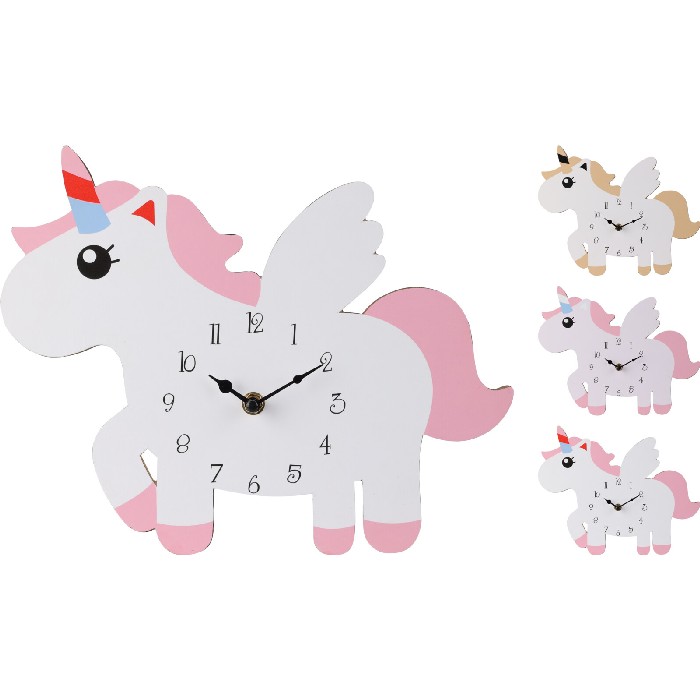 kids-and-stationery/kids-accessories-deco/wall-clock-–-mdf-unicorn-3-assorted-designs
