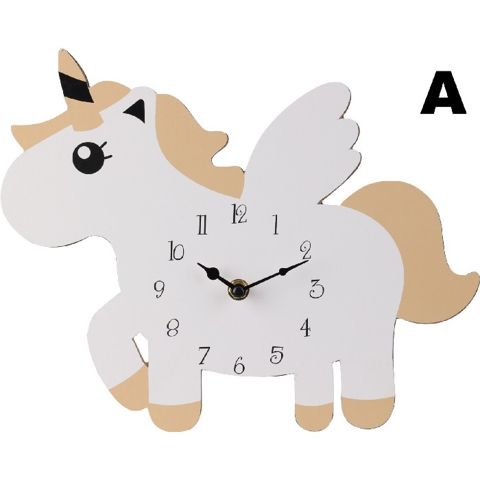 kids-and-stationery/kids-accessories-deco/wall-clock-–-mdf-unicorn-3-assorted-designs
