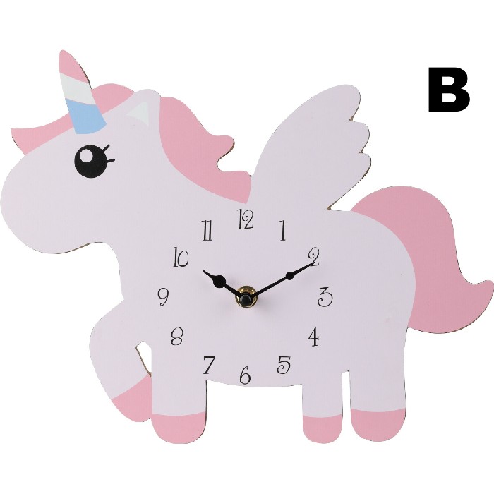 kids-and-stationery/kids-accessories-deco/wall-clock-–-mdf-unicorn-3-assorted-designs