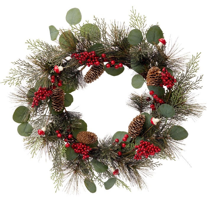 christmas/wreaths/christmas-wreath-with-mushrooms-55cm