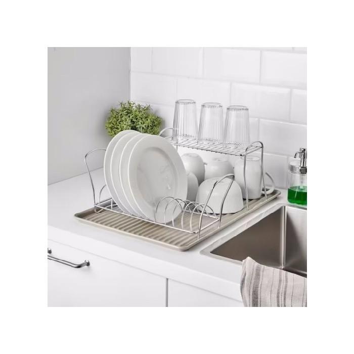 kitchenware/dish-drainers-accessories/ikea-valvardad-drainer-beigegalvanized-52x35cm