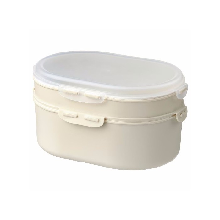 Ikea Utbjuda Stackable Lunch Box For Dry Food Light Grey Beige Food