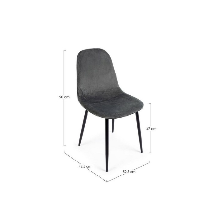Irelia Dark Grey Velvet Chair Dining Chairs Dining The Atrium