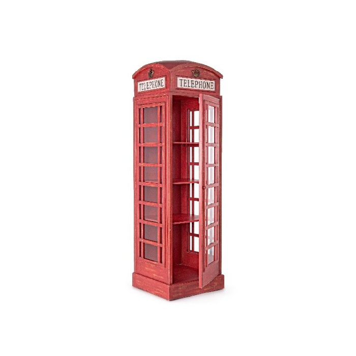 Bizzotto Red Cabin Bookcase Telephone Box Shelving Systems Living The