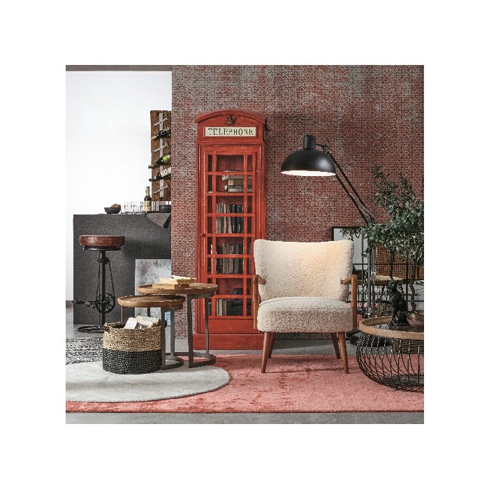 Bizzotto Red Cabin Bookcase Telephone Box Shelving Systems Living The