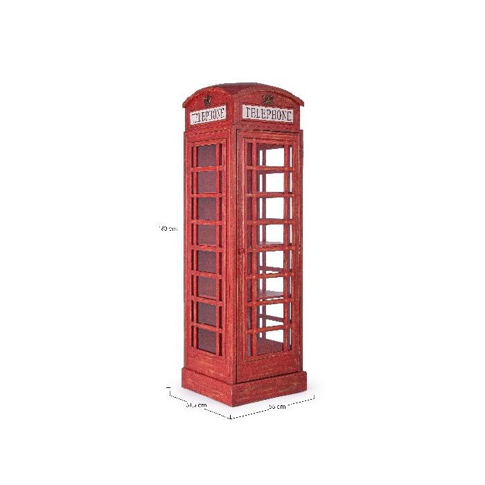 Bizzotto Red Cabin Bookcase Telephone Box Shelving Systems Living The