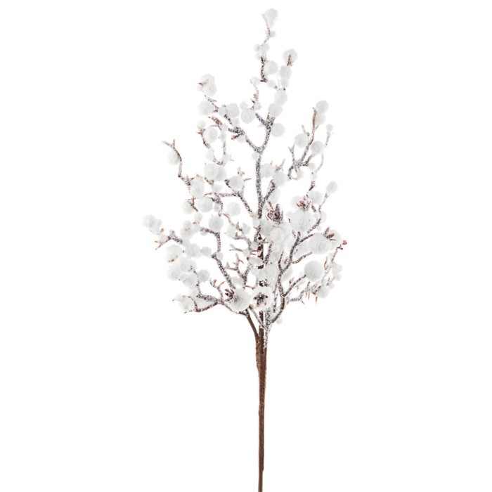 christmas/decorations/xmas-bessy-white-iced-berry-pick-h45cm