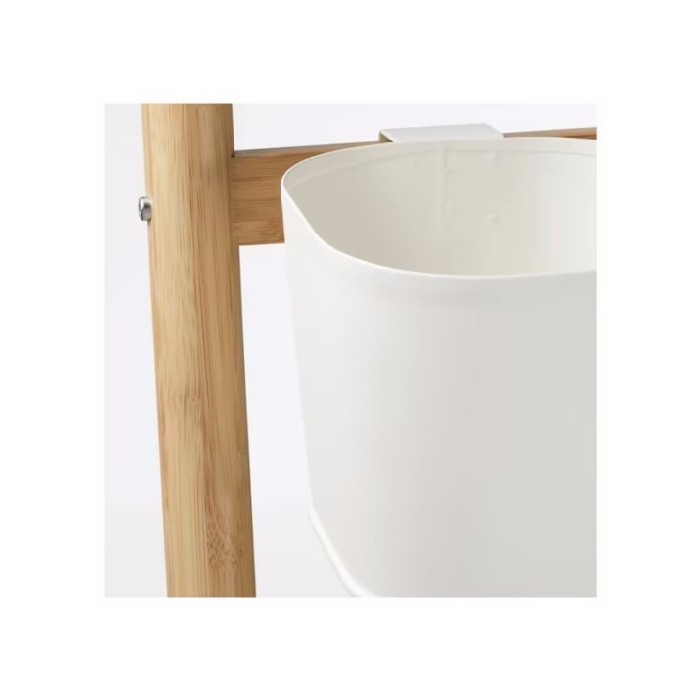 Ikea Satsumas Plant Stand With 5 Plant Pots Bamboowhite 125Cm Deco Home