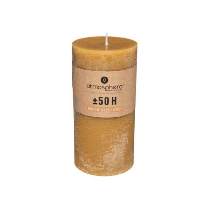 home-decor/candles-home-fragrance/atmosphera-yellow-rustic-round-candle-68cm-x-14cm