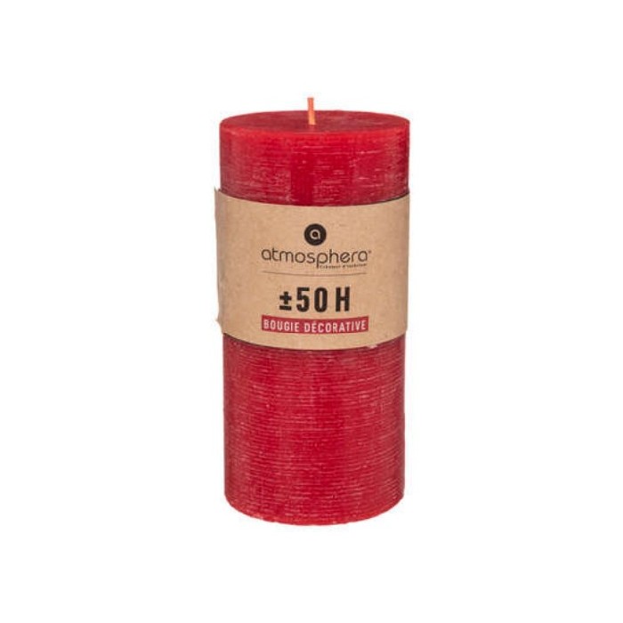 home-decor/candles-home-fragrance/atmosphera-red-rustic-round-candle-68cm-x-14cm-marque
