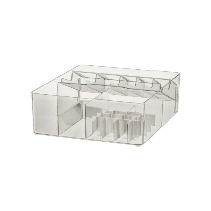 bathrooms/cosmetic-accessories-organisers/ikea-godmorgon-box-with-compartments-smoke-colored-32x28x10-cm