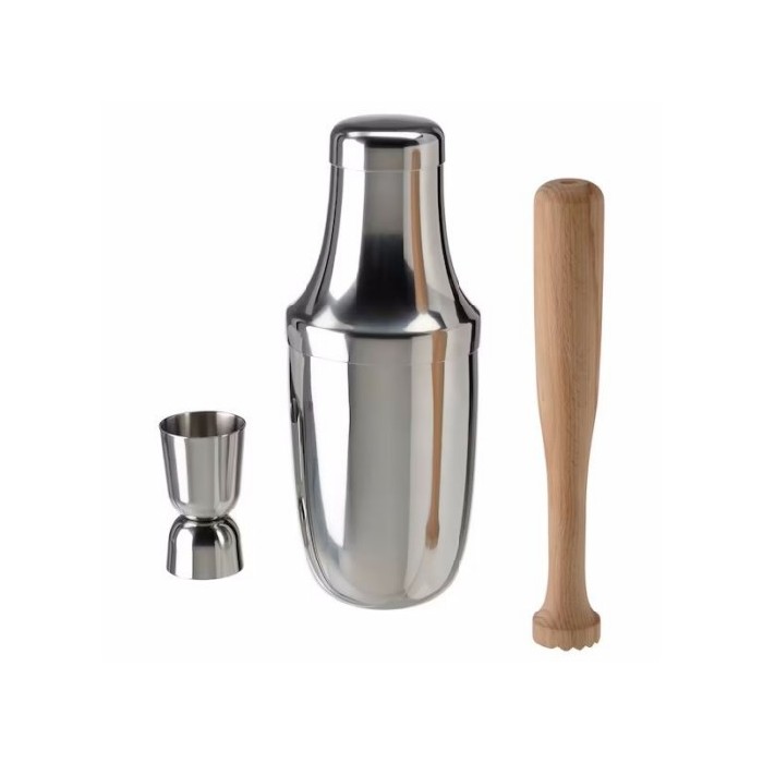 kitchenware/miscellaneous-kitchenware/ikea-lufttat-3-piece-bar-set-stainless-steelwood