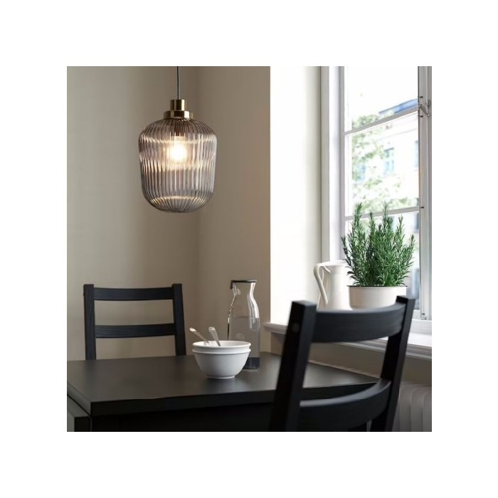lighting/ceiling-lamps/ikea-solklint-pendant-lamp-brassgrey-clear-glass