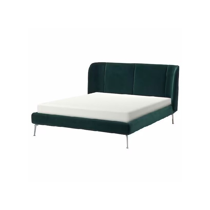 bedrooms/individual-pieces/ikea-tufjord-upholstered-bed-frame-djuparp-dark-green-160x200cm