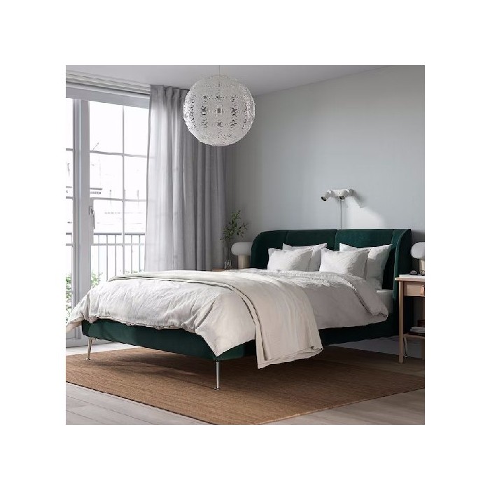 bedrooms/individual-pieces/ikea-tufjord-upholstered-bed-frame-djuparp-dark-green-160x200cm