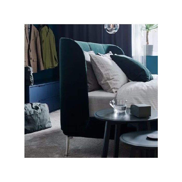 bedrooms/individual-pieces/ikea-tufjord-upholstered-bed-frame-djuparp-dark-green-160x200cm