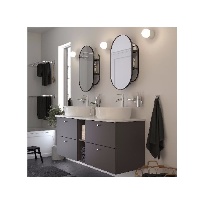 home-decor/mirrors/ikea-lindbyn-mirror-with-storage-black-40x70cm