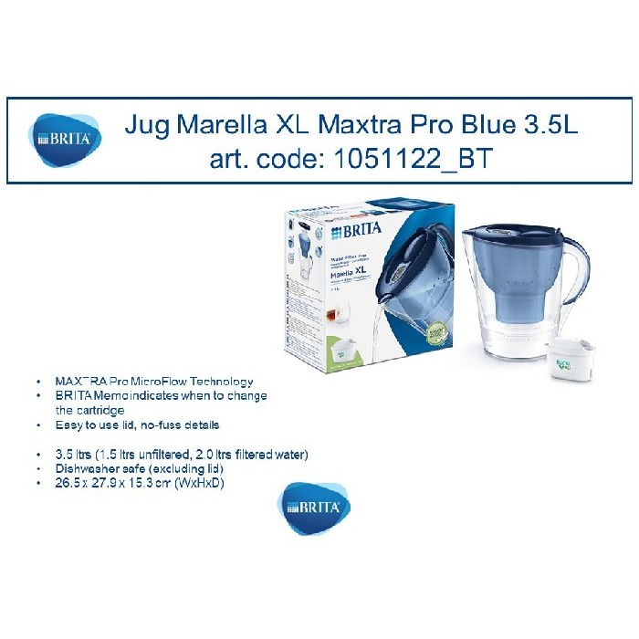 kitchenware/miscellaneous-kitchenware/brita-jug-marella-xl-maxtra-pro-blue35l