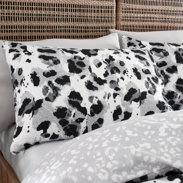 grey leopard duvet