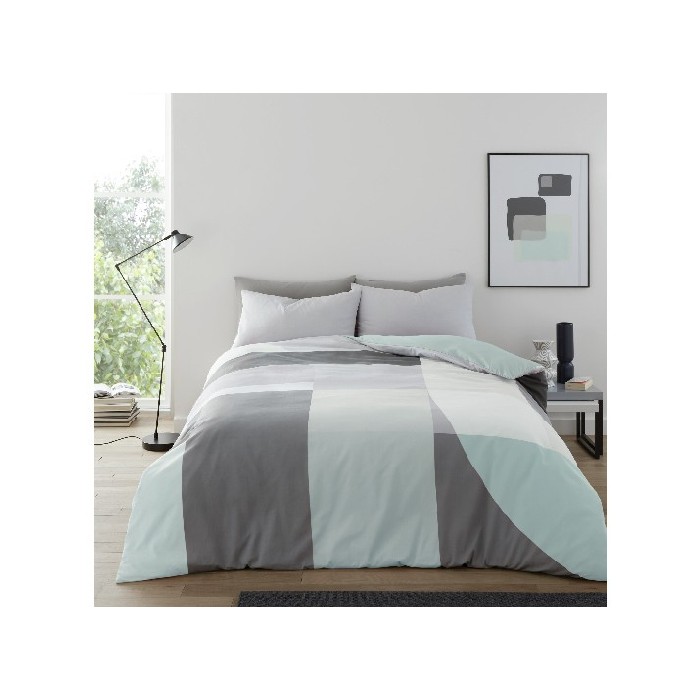 household-goods/bed-linen/printed-duvet-set-abstract-blocked-double-green