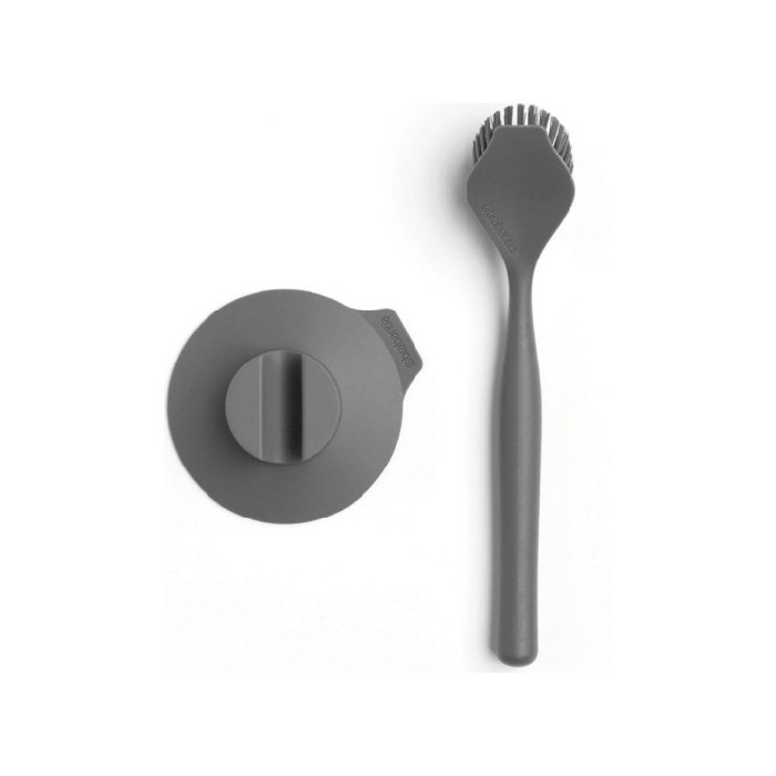 kitchenware/miscellaneous-kitchenware/brabantia-dish-brush-wsuction-cup-holder-dk-grey